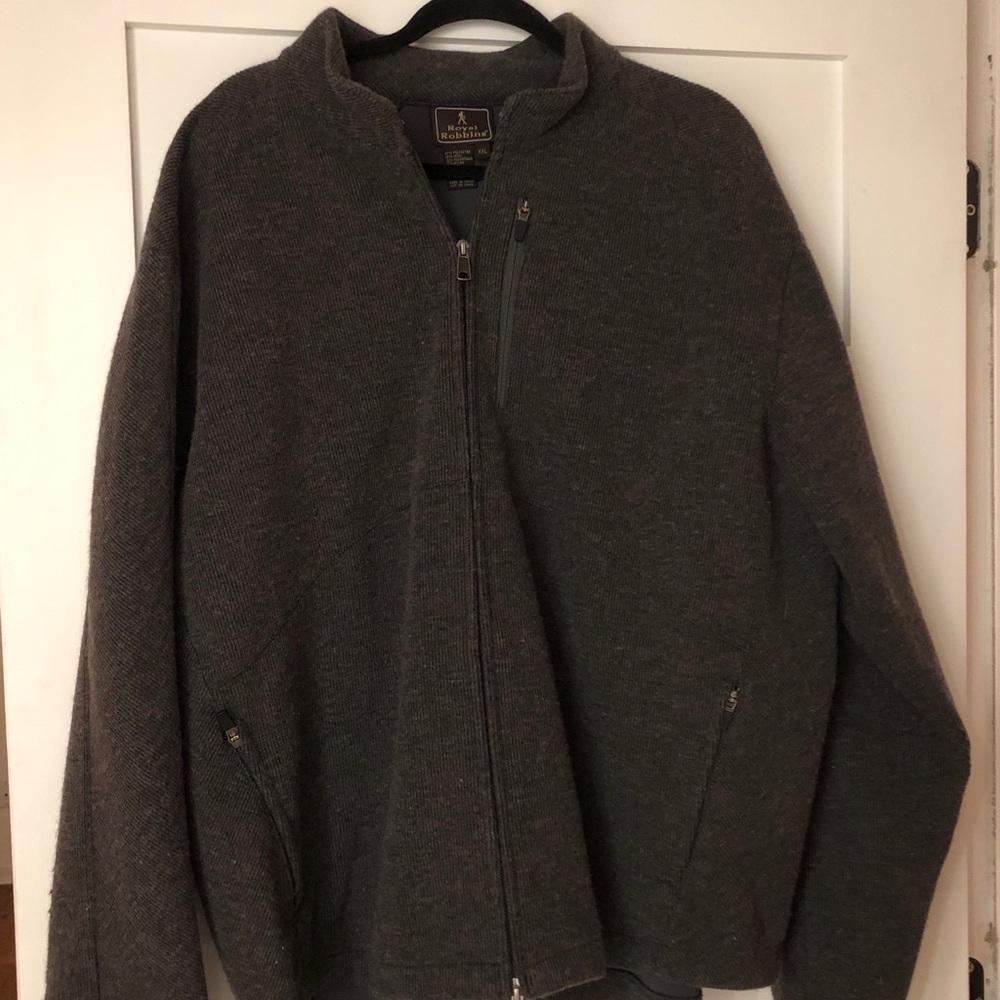 Heather charcoal zip up